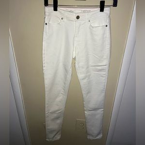 White low rise super skinny jeans